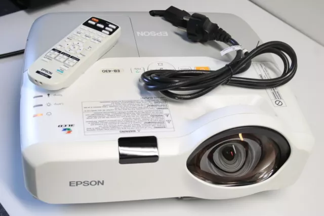 Video projecteur 3LCD EPSON EB-430 3000 Lumens HDMI XGA a Focale Ultracourte (G