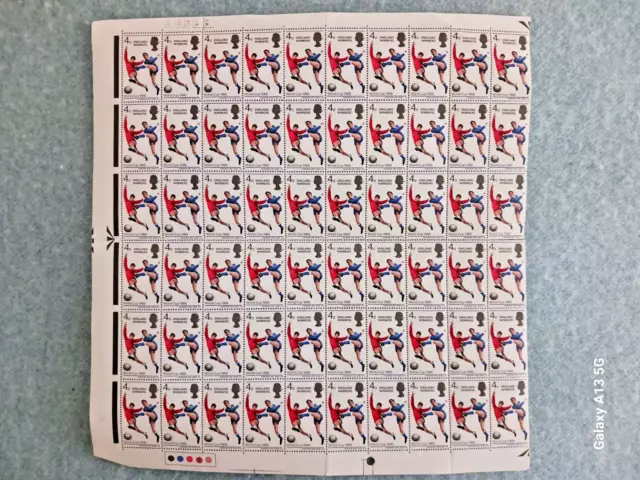 1966 World Cup England Winners Block Of 60 Superb Unmounted Mint.