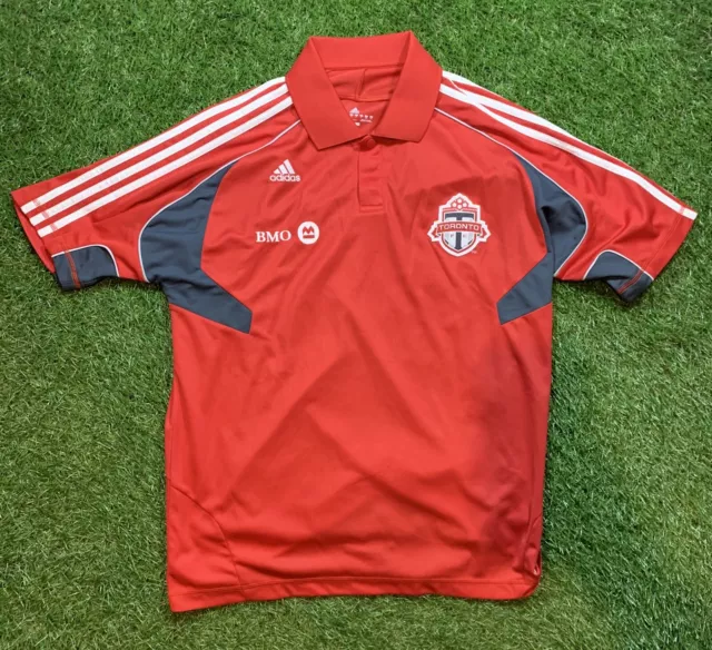 Vtg Adidas Toronto FC Mens Sz Large Red MLS Soccer Jersey Football Kit Training