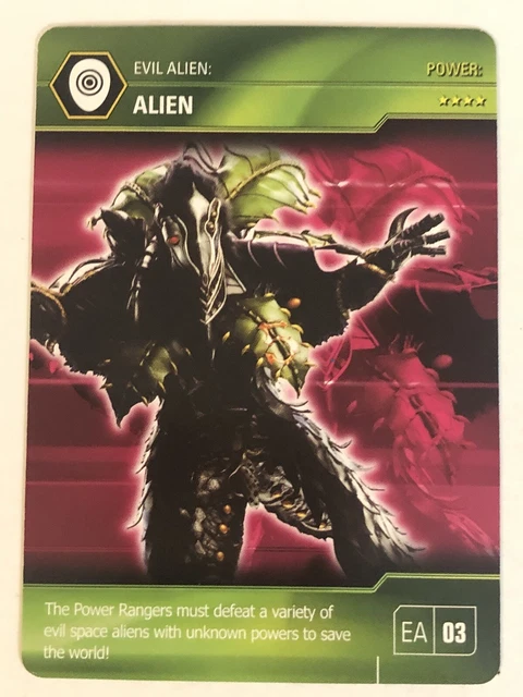 MIGHTY MORPHIN POWER Rangers Dino Thunder Trading Card #EA 3 Alien £1. ...