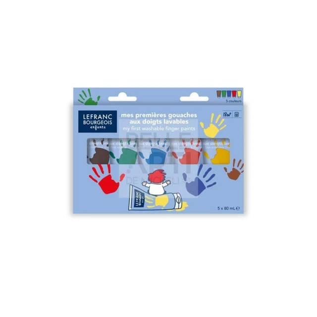 Tempera de Dedos Lavable "Enfants" L&B Set "Classic" 5 Pz De 80ML
