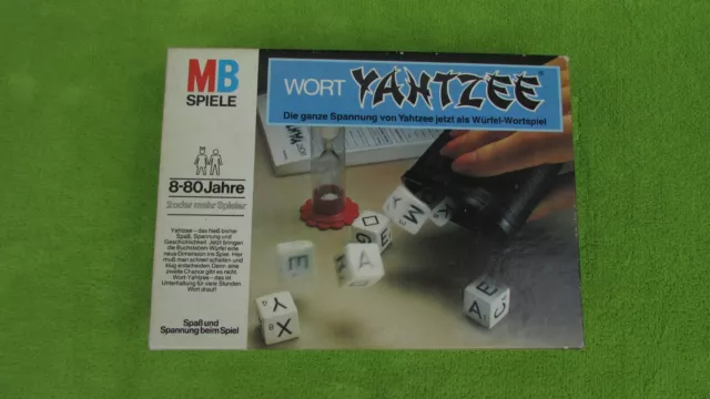 MB Spiele Wort Yahtzee altes Spiel Gesellschaftsspiel