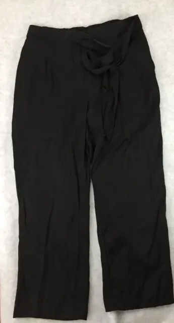 BASQUE CURVE SIZE 16 C Womens Black Wide Leg Pants Waist Tie Elastic Back  Pocket $19.99 - PicClick AU