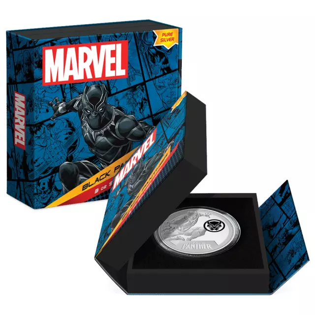 2023 Niue Marvel Classic Superheroes Black Panther 3oz Silver Proof Coin 2