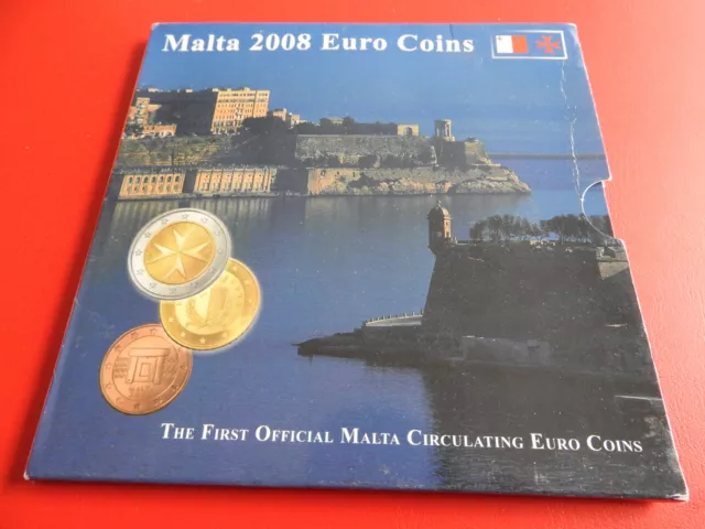 *Malta Euro KMS 2008  / Blister * 1 Cent -2 Euro  (Schr.W)