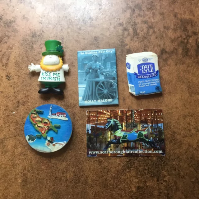 Souvenir Fridge Magnet Bundle X 5 Dublin Irish Scarborough