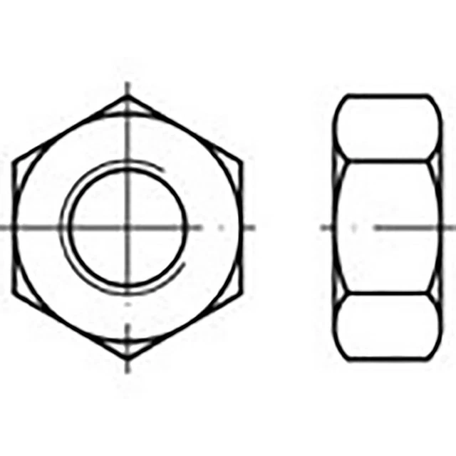 TOOLCRAFT TO-6861126 Écrou hexagonal M2.5 DIN 934 acier inoxydable V4A A4 100