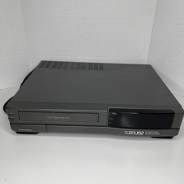 VINTAGE MITSUBISHI HSU52 Twin Digital VHS VCR Video Cassette Recorder