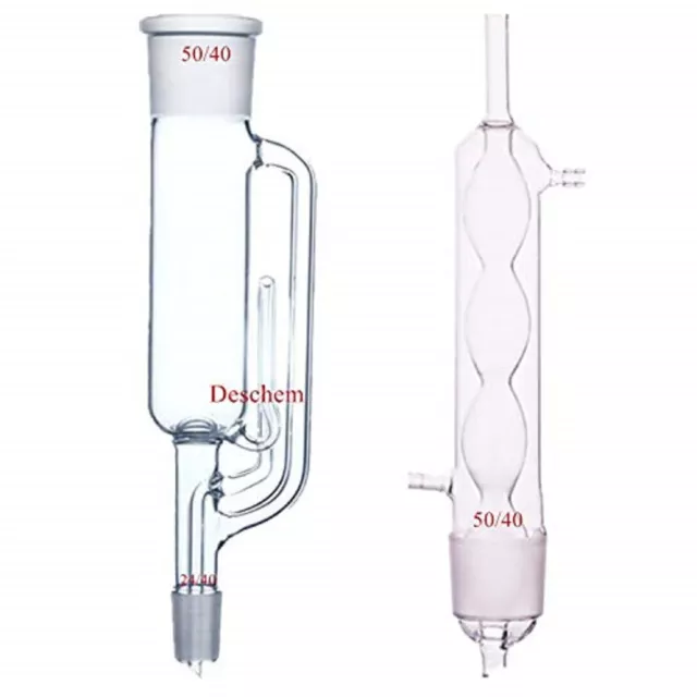 500ml 24/40 Glass Soxhlet Extractor Allihn Condenser & Body Lab Glassware Kit