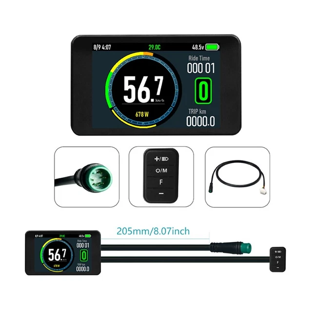 Vélo Électrique Coloré 808 Écran LCD Compteur 24 V-72 V SM Prise De Connexion Ebike Affichage Intelligent~p219919253