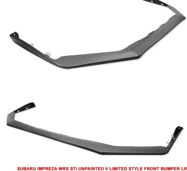 FOR Subaru Impreza WRX STi | Front Bumper Lip Splitter SPOILER| Plastic BLACK