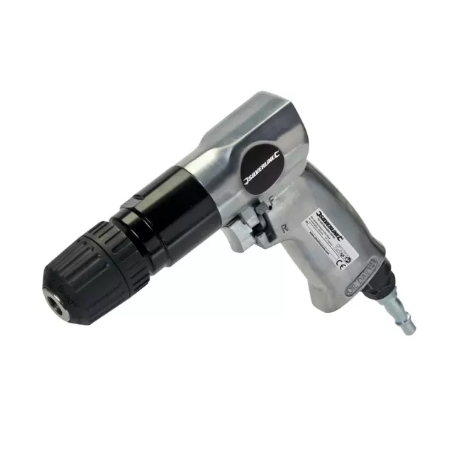 Silverline Air Drill Reversable 10mm Keyless Chuck Air Tools 793759