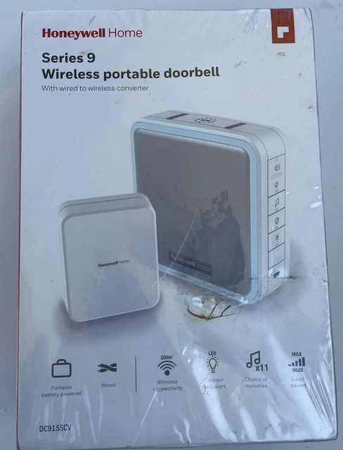 Set campanello cablato a wireless nuovo sigillato Honeywell Home Series 9 DC915SCV ad alta voce