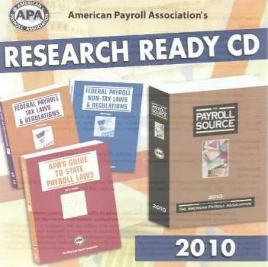 American Payroll Association's Research Ready CD 2010 PC MAC CD APA tax laws +