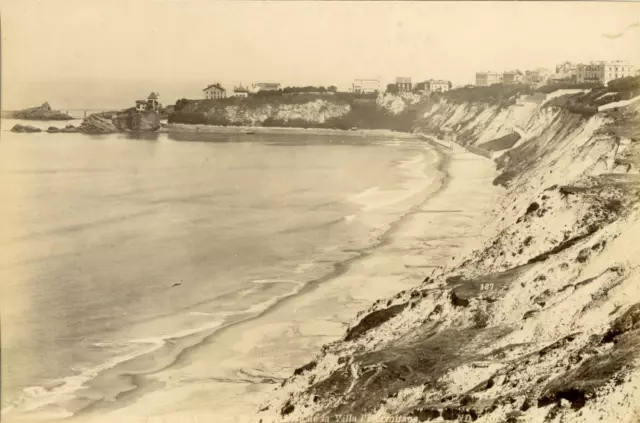 France, Biarritz, La Côte Basque, ca.1880, vintage albumen print Vintage albumen