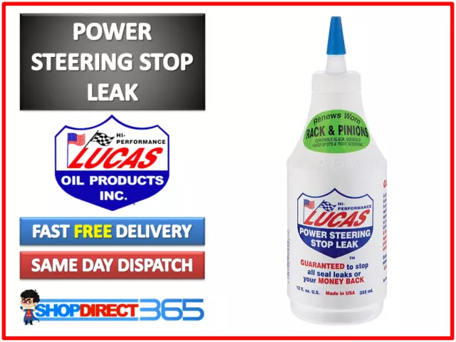 Lucas Oil Power Steering Stop Leak Fix Rack/Box/Pinion Fluid Seal 355Ml 008