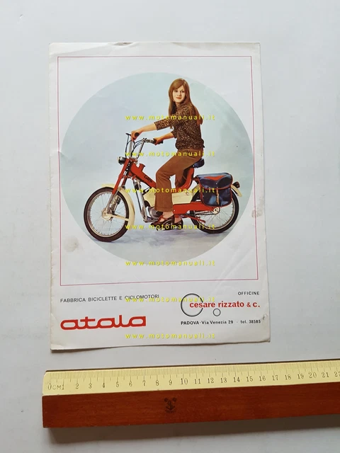 Atala produzione ciclomotori anni 60 depliant italiano originale