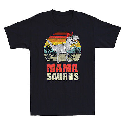 Mamasaurus T Rex Dinosaur Mama Saurus Family Matching Vintage Men's T-Shirt Tee