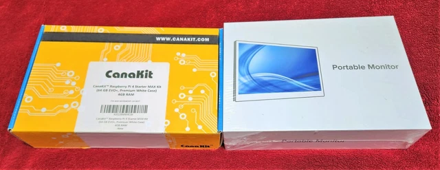 CanaKit Raspberry Pi 4 4GB Starter MAX Kit - 64GB White Case w/ 7" touchscreen