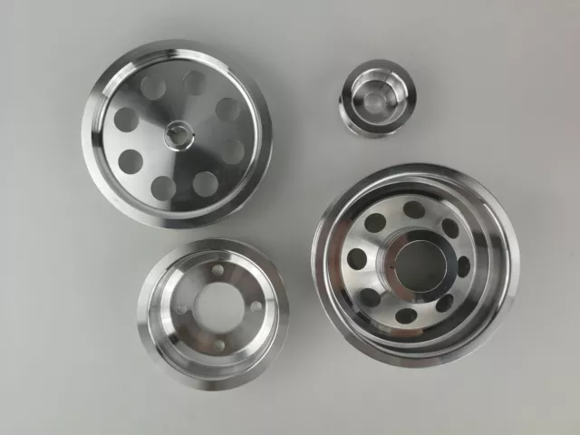 Lightweight Pulley Kit fit Toyota Supra 7MGTE 7M-GTE 86-92 Polished 4pcs