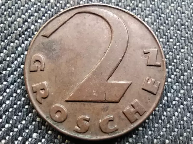 Austria 2 Groschen Coin 1929