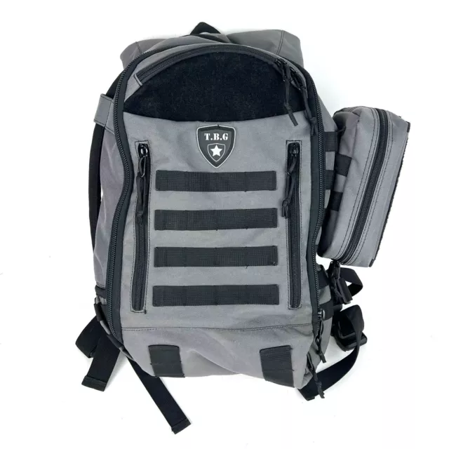 Gray Black TBG Tactical Baby Gear Diaper Backpack Bag With Wipes Pouch