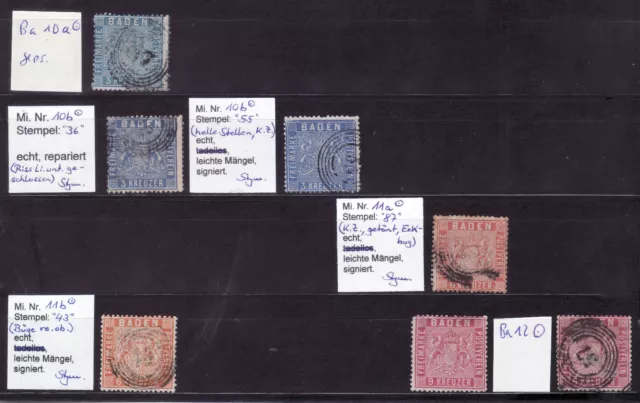 ++ AD Baden, SAMMLUNG , meist BPP - GEPRÜFT , KW = 690 EUR , INTERESSANT ++