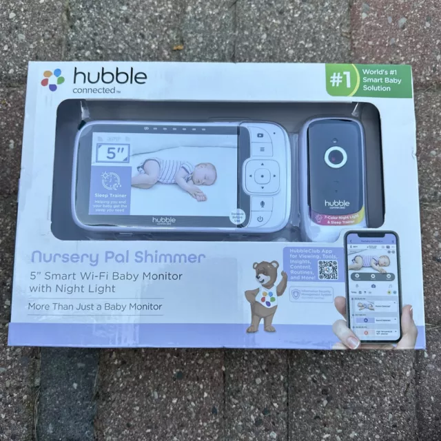 Hubble Connected Nursery Pal Shimmer 5" Smart WIFI Baby Monitor HCSNPSHIM
