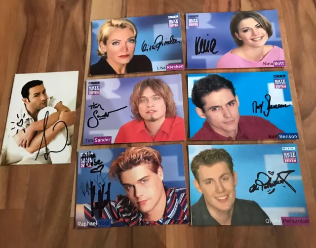 7 GZSZ Autogrammkarten original signiert Raphael Vogt Tim Sander Lisa Riecken 2