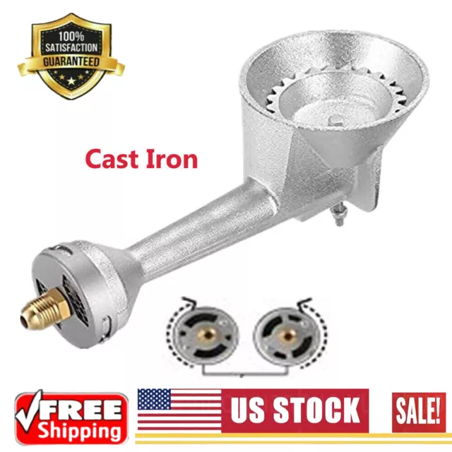 Round Burner Head Cast-Iron High Pressure Propane with Orifice Brass Fitting