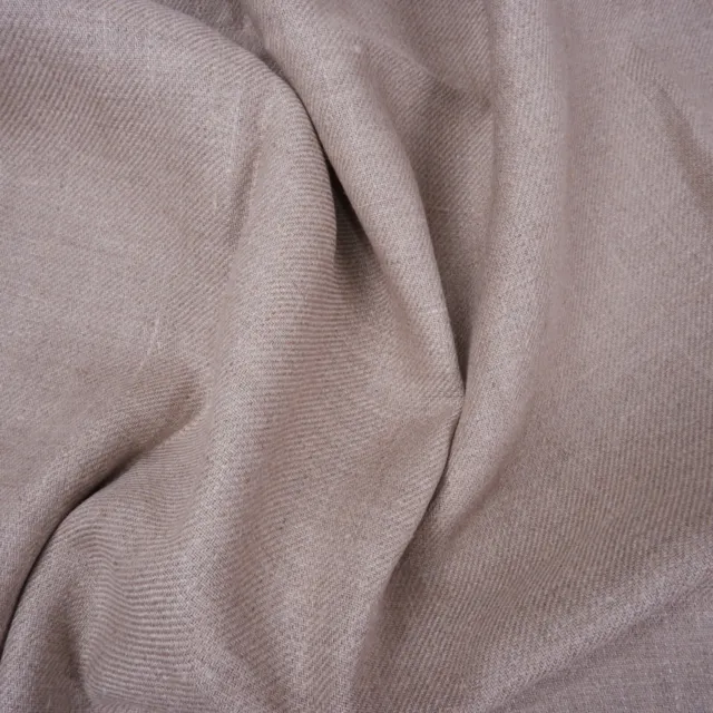 HEAVY Pure 100% LINEN - TWILL- Natural Washed Fabric 320gsm  European flax