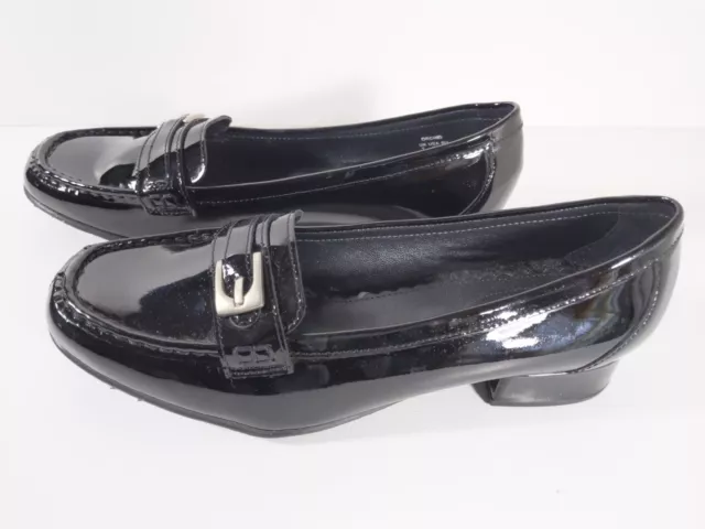 HOTTER COMFORT CONCEPT Women's Black Patent Leather Slip on Shoe Size ...