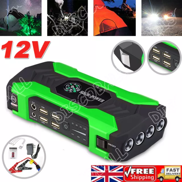 20000mAh Car Jump Starter Battery Booster Charger Power Bank Rescue Pack Tool UK