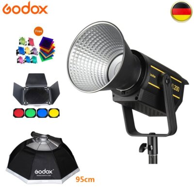 bd-04 Barndoor Set Godox vl200 LED LAMPADA 95cm Bowens Softbox 