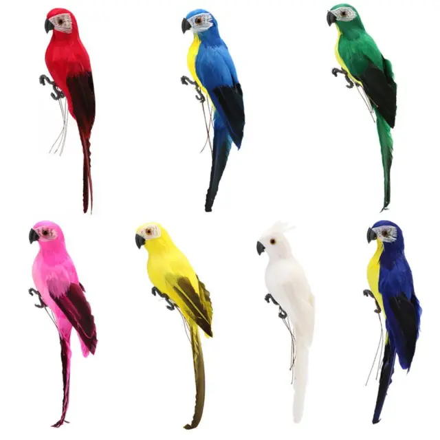 Creative Foam Feather Artificial Parrot Birds Home Ornament Imitation Bird Model