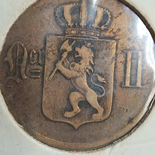 Norway 1875 Ore Denmark Rare Coin