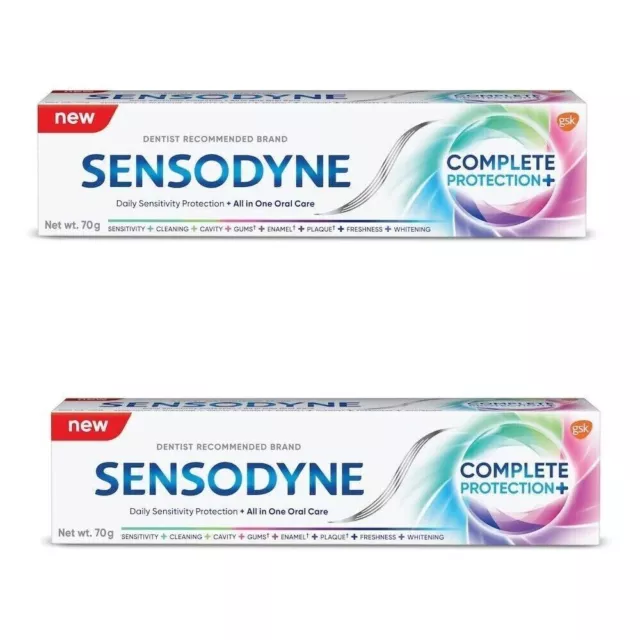 SENSODYNE DENTIFRICE PROTECTION COMPLÈTE DENTS SENSIBLES, 70g X 2