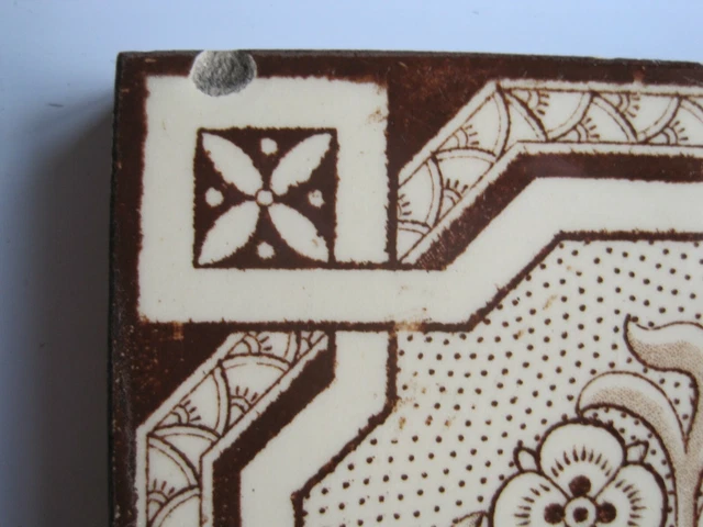Antique Victorian Aesthetic Movement Design Wall Tile - T & R Boote C1885 2
