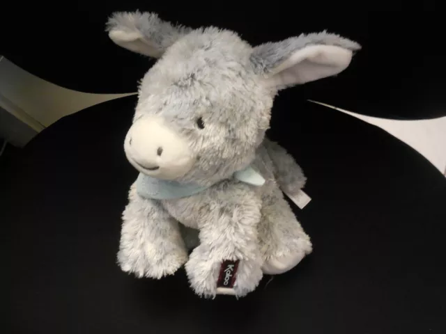 doudou peluche âne Regliss gris bandana bleu KALOO Les Amis - état NEUF -