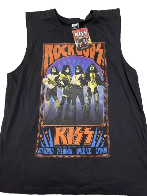 KISS BAND New XL men’s Black Singlet Top Unwanted Gift