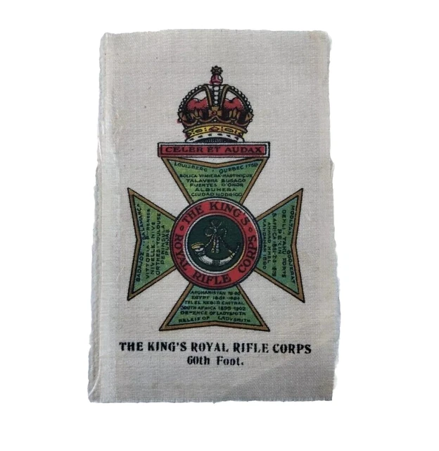TOBACCO SILK 'THE Kings Royal Rifle Corps 60th Foot' British Regiments ...