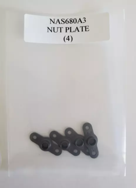 NAS680A3 Plate Nut Self-Locking Steel - Lot of 4