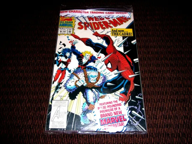 Web of Spider Man Annual #9 1993 SEALED POLYBAG w/TRADING CARD! FREE GEMINI SHIP