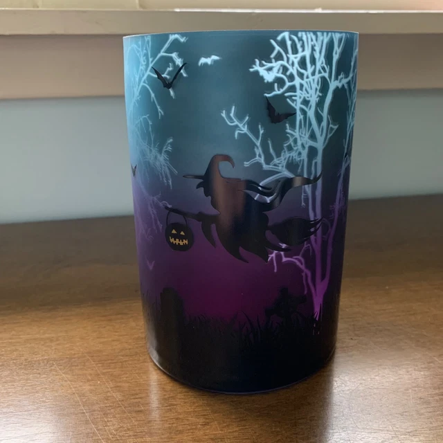 YANKEE CANDLE HALLOWEEN Scene Flying Witches Large Jar Candle Holder £