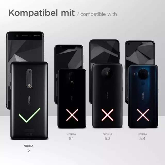 Étui de Portable pour Nokia 5 Slim Housse Étui Fin Protection + Film Blindé 2