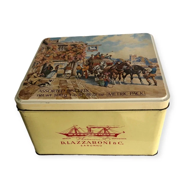 Boîte à Biscuits En Fer Blanc Rectangulaire - Style Vintage, Hermétique - Tailles S/M/L - Pour Thé, Snacks, Rangement Cuisine
