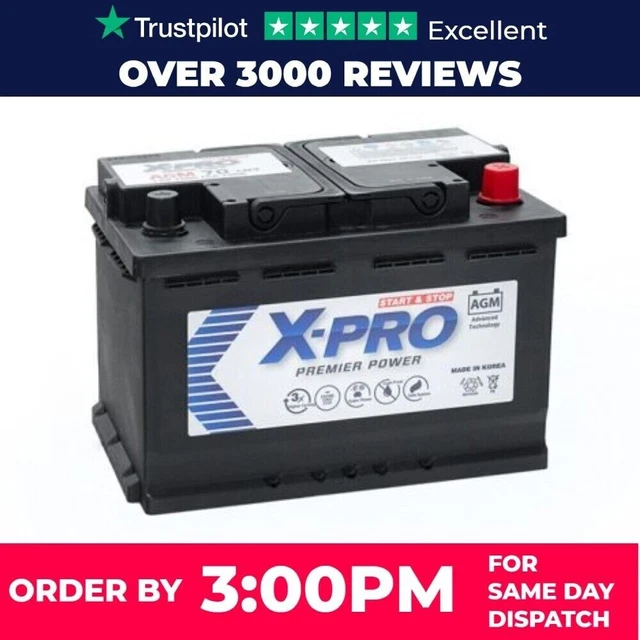 096 AGM START Stop Car Battery 70Ah Premium Power Xpro AGM70 £105.99