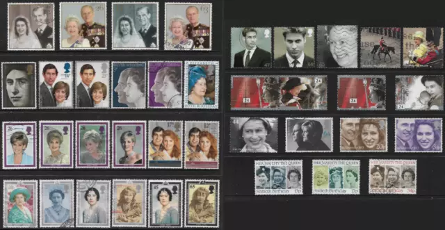 GREAT BRITAIN UK mixed collection No.246, Royal Family, incl QEII, Mother, used