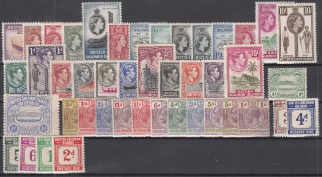 22833/ British Solomon Islands – 1907 / 1963 Mint Selection – Cv 375 $