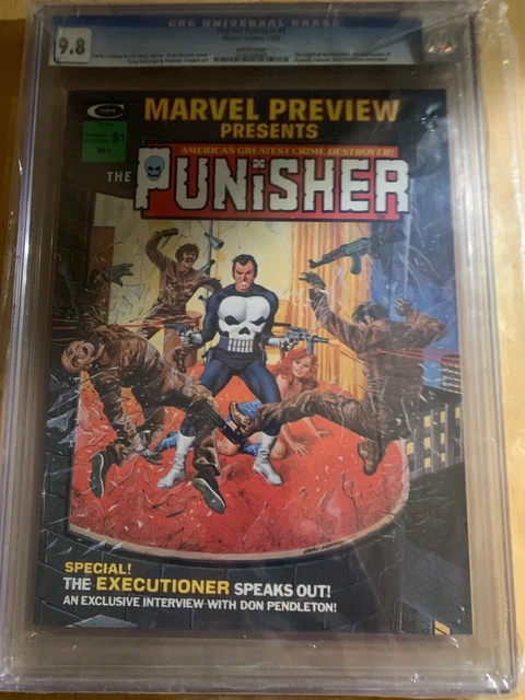 Marvel Preview 2 Origin of The Punisher CGC 9.8 White Pages1975) Key New DD show